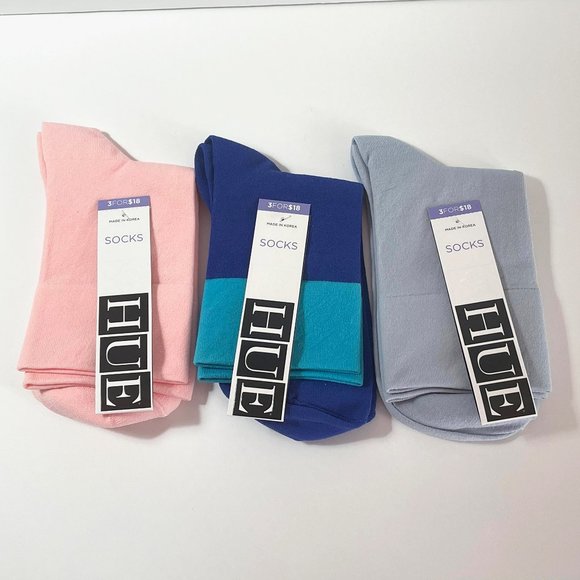 HUE Accessories - HUE Smooth Bitsy Socks Lot of 3 Pairs NWT